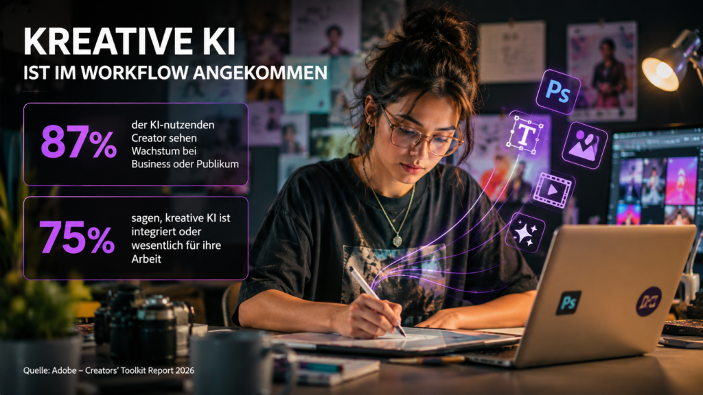 Adobe-Report: Kreative KI ist für viele Creator bereits Arbeitsalltag